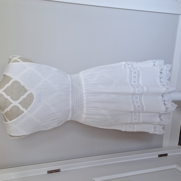 NWOT[M] Ivory Dress Gold Accenct Brocade - Picture 5 of 9